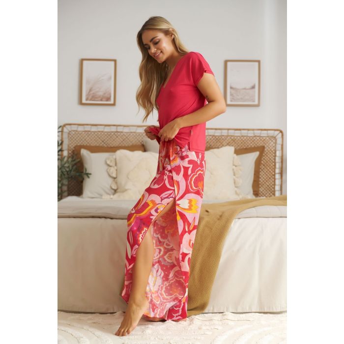 Naiste pidžaamad pükstega "Capri flowers" 