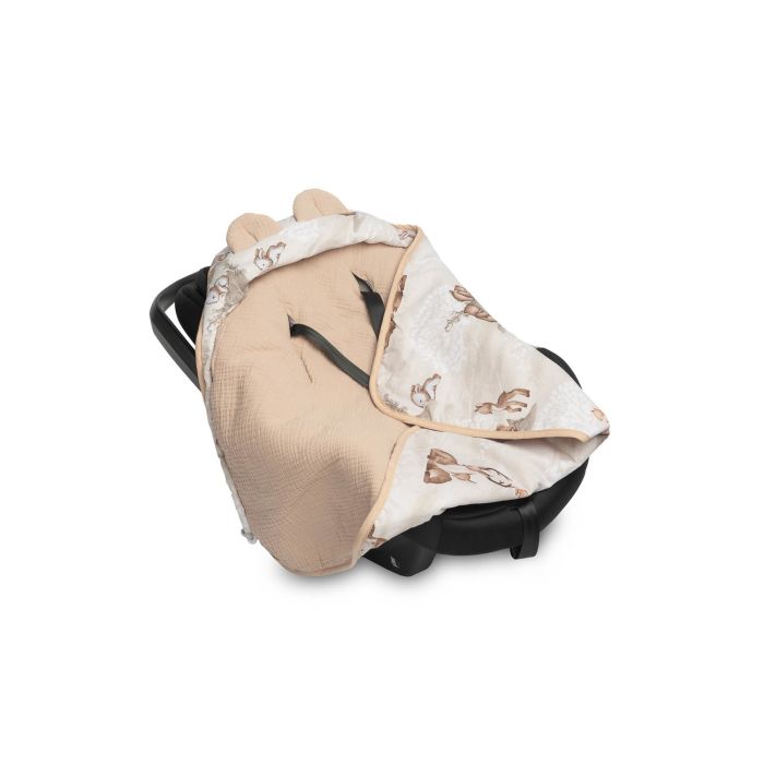 Soojakott vankrisse/turvatool  musliinist  "Sould friends" 90x90 cm