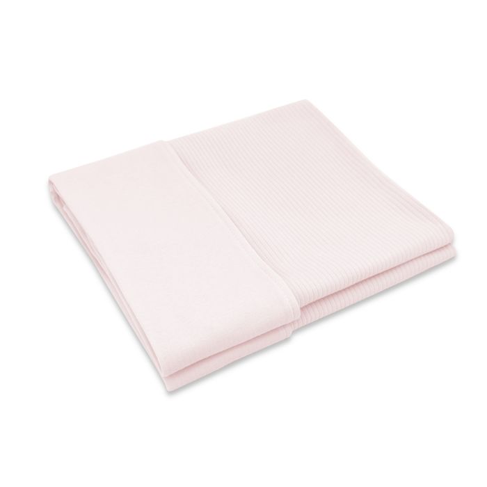 Puuvillane beebitekk "Interlock pink" 100x75cm 