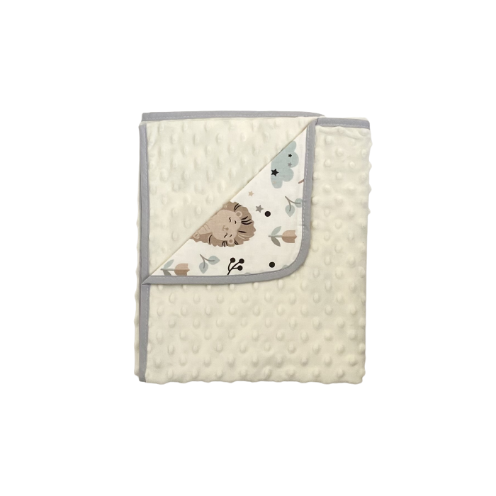 Beebitekk  90x80 cm "Bunny & Hedgehog" beež