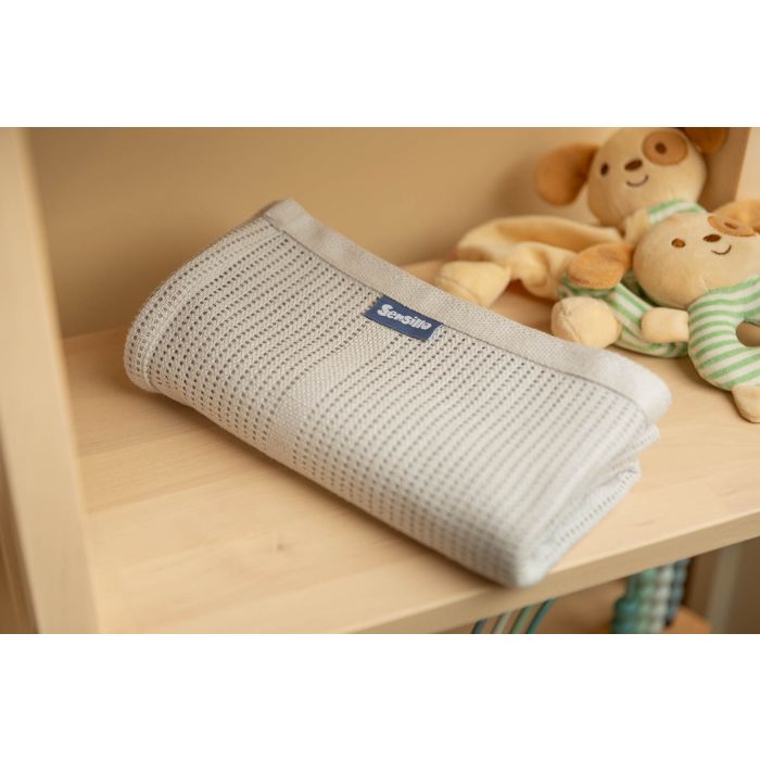 Puuvillane beebitekk "Lulu light grey" 95x95 cm 