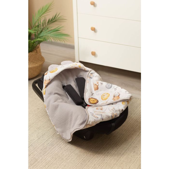 Soojakott vankrisse/turvatool  musliinist  "Zodiac" 90x90 cm