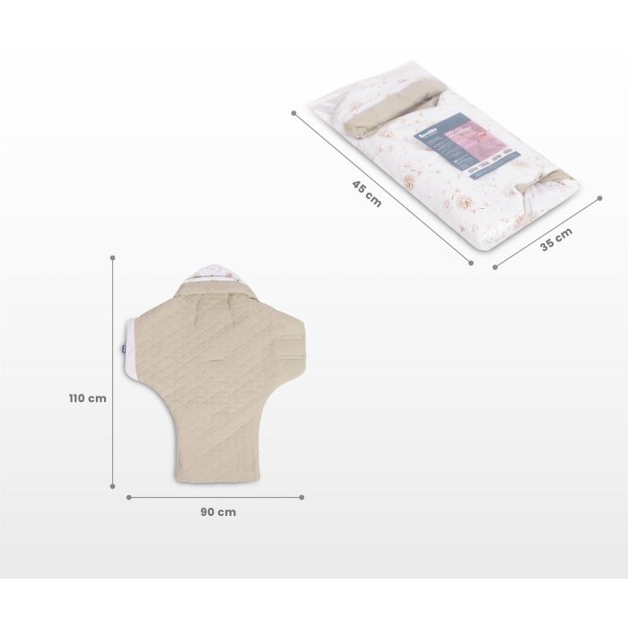 Turvahälli tekk ja soojakott "Teddy grey" XL 