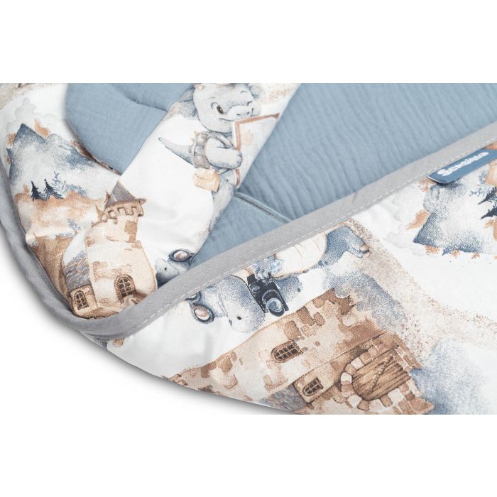 Soojakott vankrisse/turvatool  musliinist  "Draco" 90x90 cm jeans