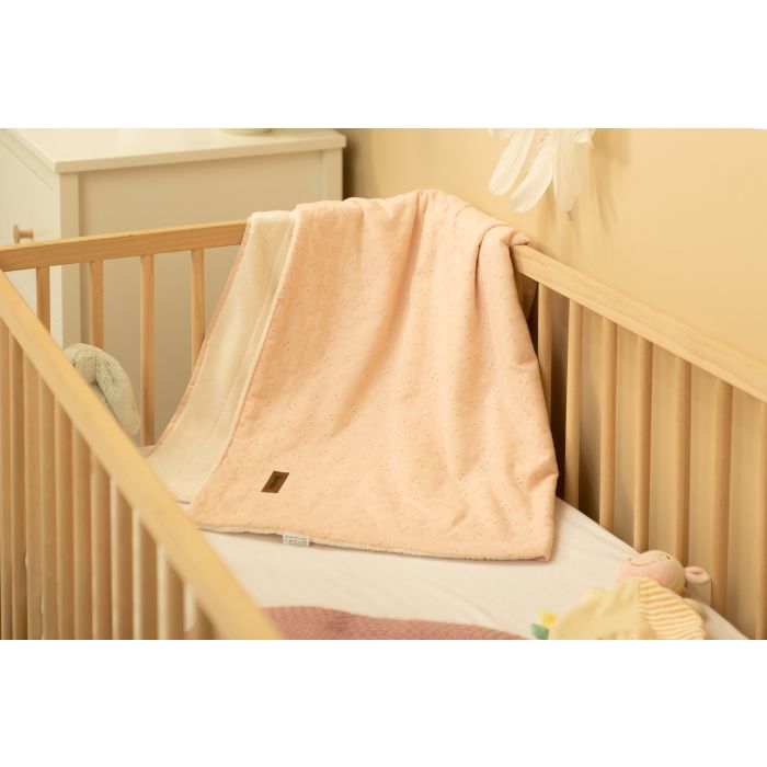 Beebi tekk  "Silky ornament" 100x80 cm roosa