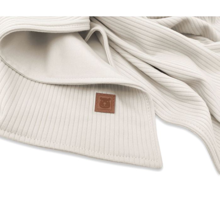 Puuvillane beebitekk "Interlock beige" 100x75cm 