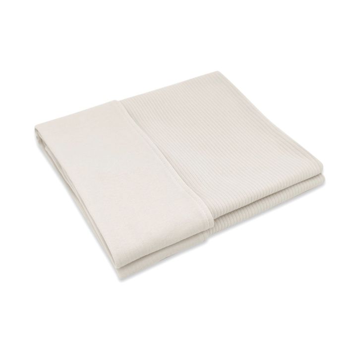 Puuvillane beebitekk "Interlock beige" 100x75cm 