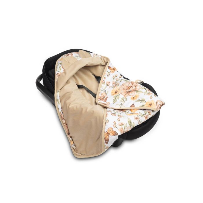 Soojakott vankrisse/turvatool  "Floral beige" 90x90 cm