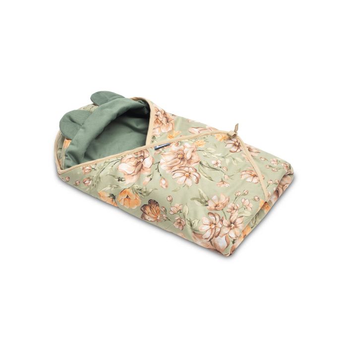 Soojakott vankrisse/turvatool  "Floral green" 90x90 cm