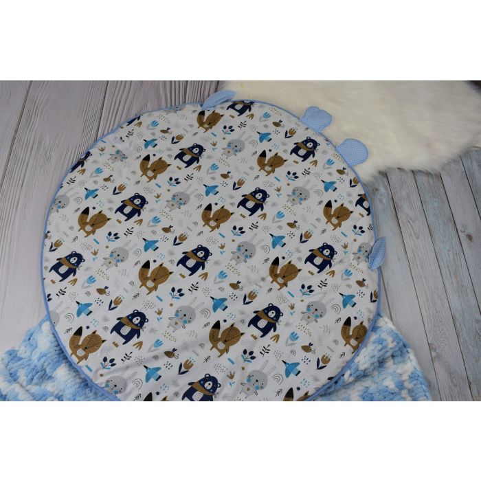 Ümbriktekk - mängumatt beebile 2in1 "Forest" diameeter 88 cm