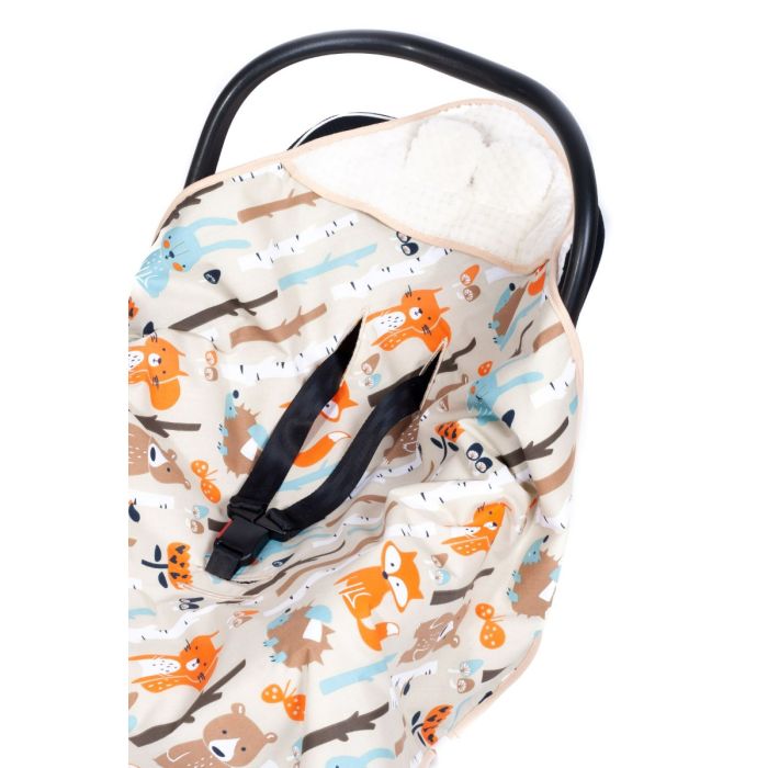 Soojakott-tekk vankrisse/turvatool "Forest life" 80x80 cm