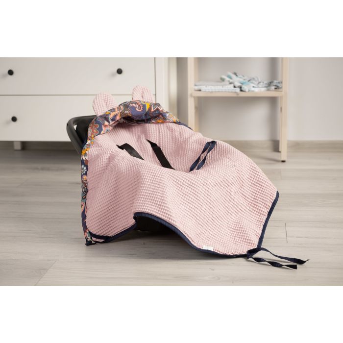 Soojakott vankrisse/turvatool "Flowers" 90x90 cm roosa