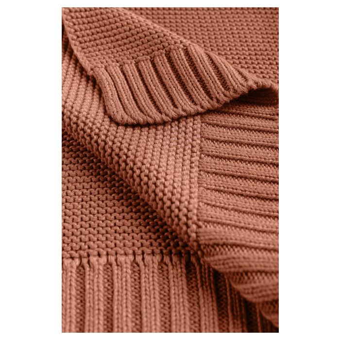 Kootud bambusviskoos beebitekk "Bamboo" 100x80 cm korallvärv