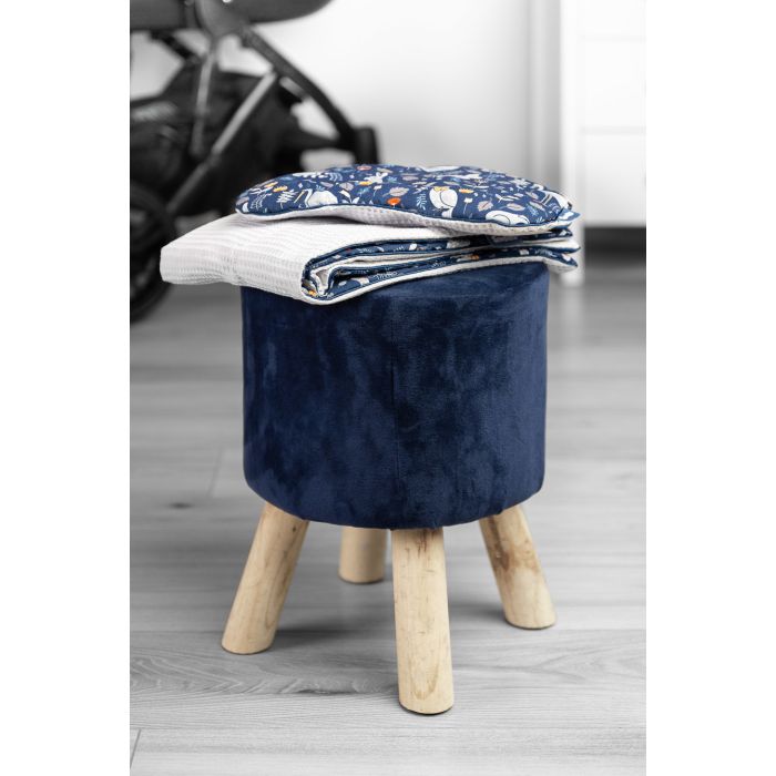 Komplektas kūdikiui "Owls" pledas 56x76 cm ir pagalvė 36x28 cm