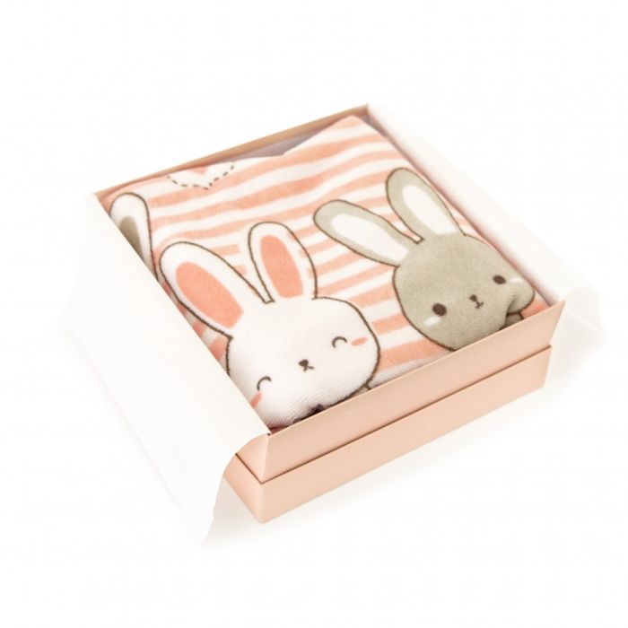 Veliuurist (kokvilna) beebi tekk  "Bunnies" 80x100 cm 