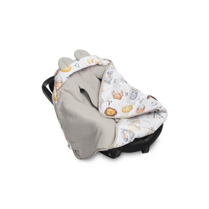 Soojakott vankrisse/turvatool  musliinist  "Zodiac" 90x90 cm