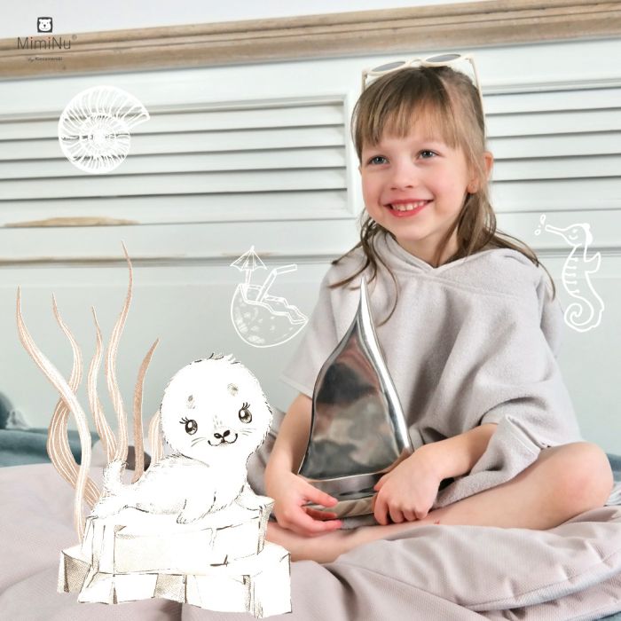 Pontšo laste / beebi rätik"Little swimmers" 0-4 aastat vana