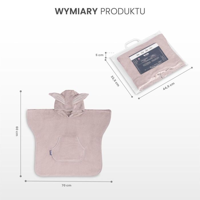 Pontšo laste / beebi rätik "Coral" 70x60 cm Grey