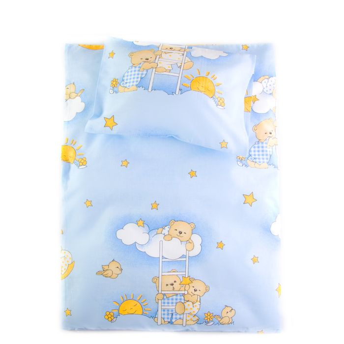 Voodipesu komplekt vankrisse "Pilved" sinine