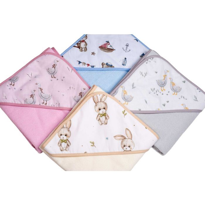 Beebi rätik "Golden goose grey" 80x80 cm hall