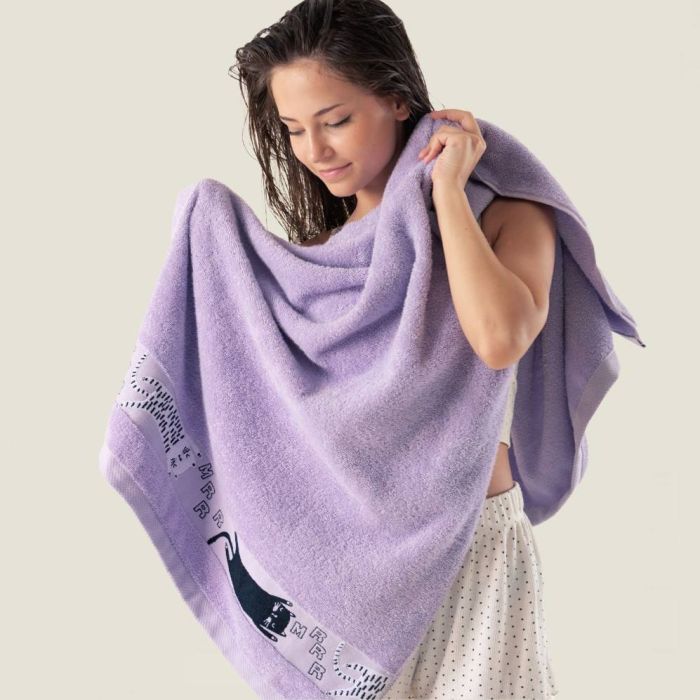 Beebi rätik (Egiptuse puuvill) "Mufasa violet" 