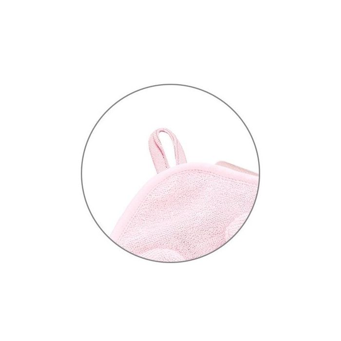 Bamboo kapuutsiga vannilina 100x100 cm "Mouse pink"