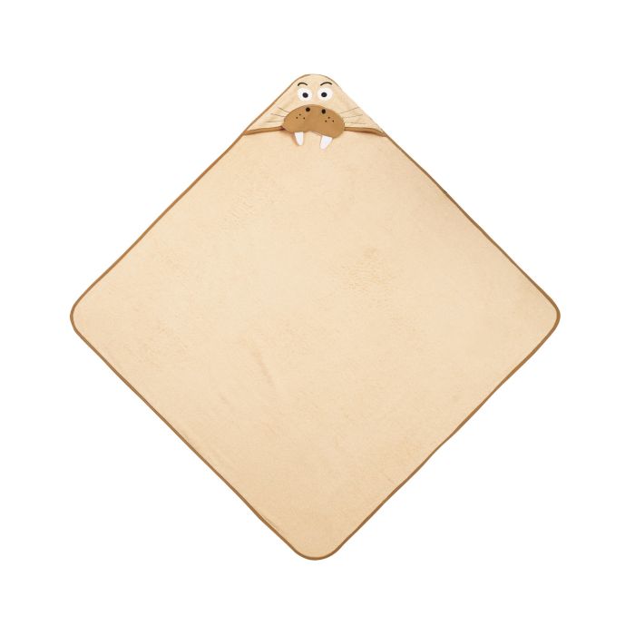 3D kapuutsiga vannilina "Seal"100x100cm "frotte" kreemikas