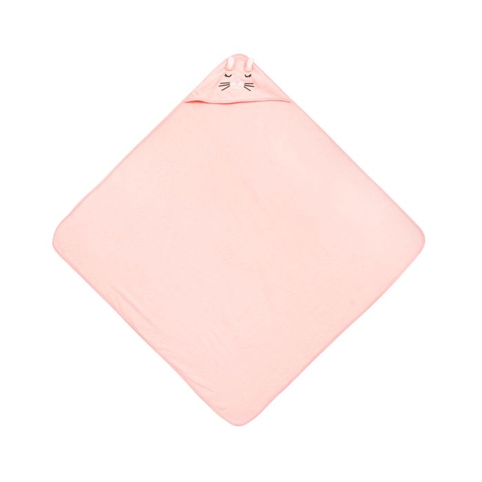 3D kapuutsiga vannilina "Pinky rabbit"100x100cm "frotte"