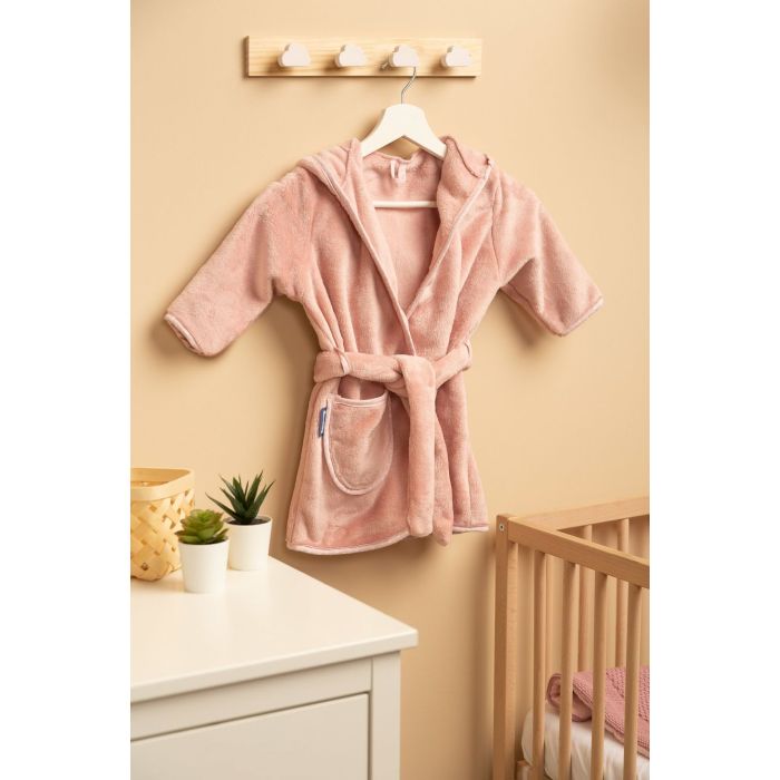 Beebide hommikumantel "Bear pale pink" 