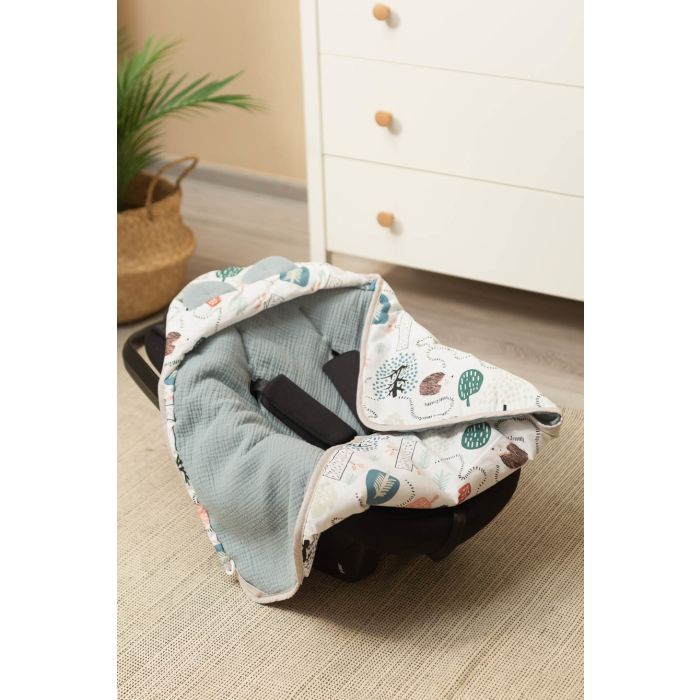 Soojakott vankrisse/turvatool  musliinist  "Archie" 90x90 cm 