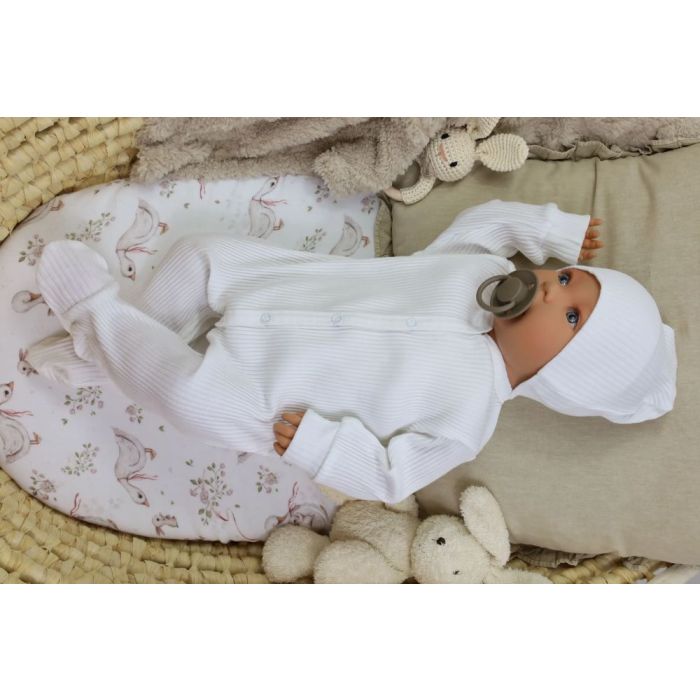 Tudukombe beebile "Lined lux" white