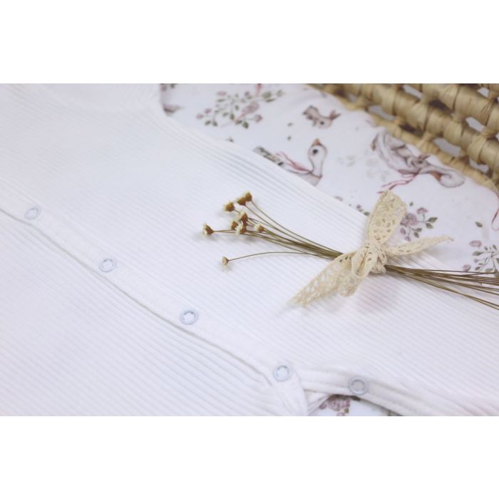 Tudukombe beebile "Lined lux" white