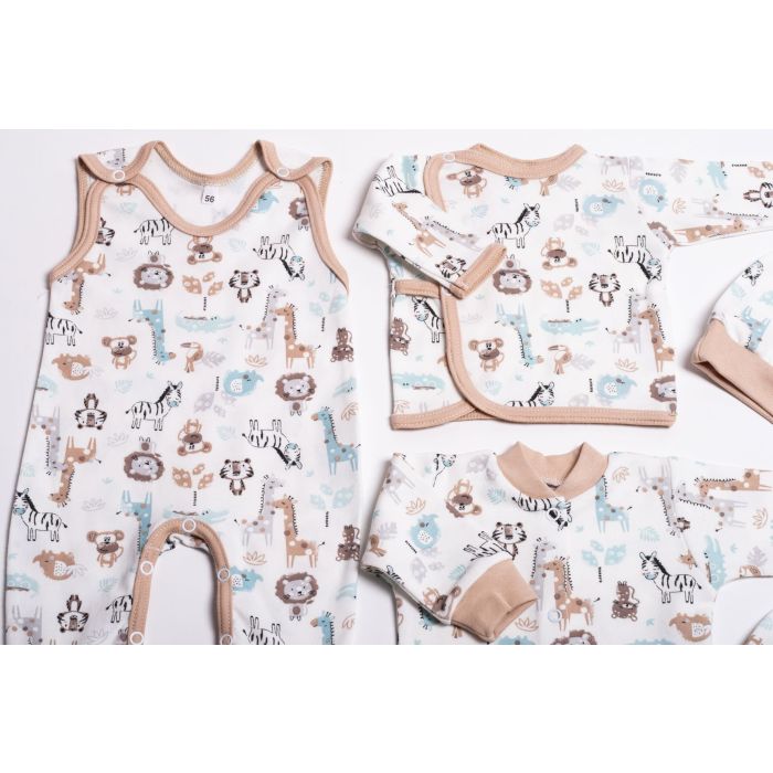 Komplekt vastsündinule 5-e osaline "Jungle beige" 