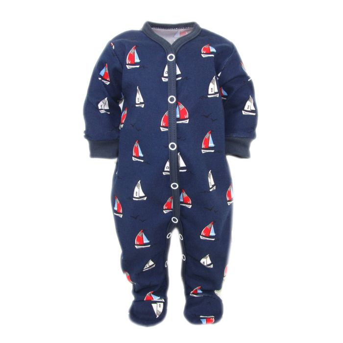 Beebi tudukombe - romper "Boats" sinine  