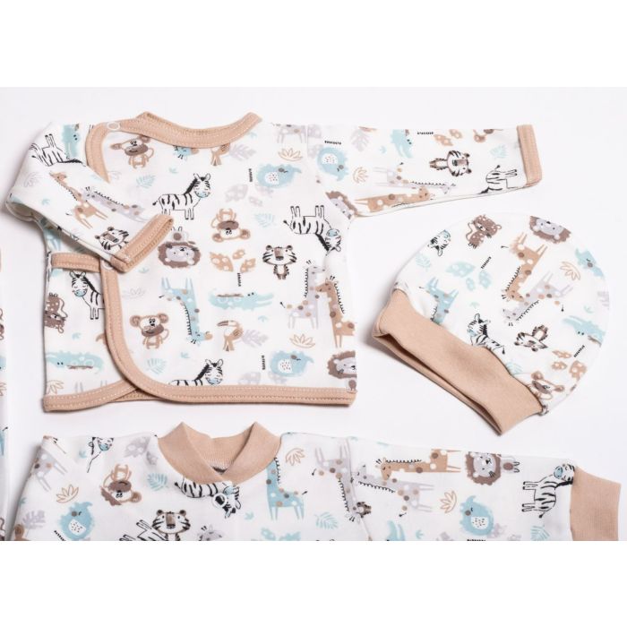 Komplekt vastsündinule 5-e osaline "Jungle beige" 