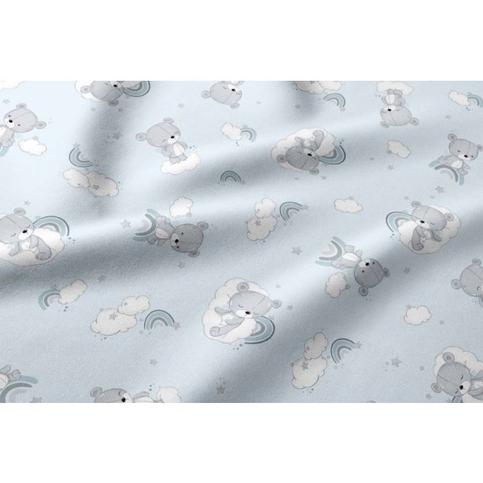 Voodipesu beebidele 135x100 "Teddy blue" 