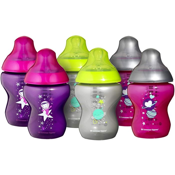 Lutipudelid Tommee Tippee, 0k+ 260ml 6 tk värviline