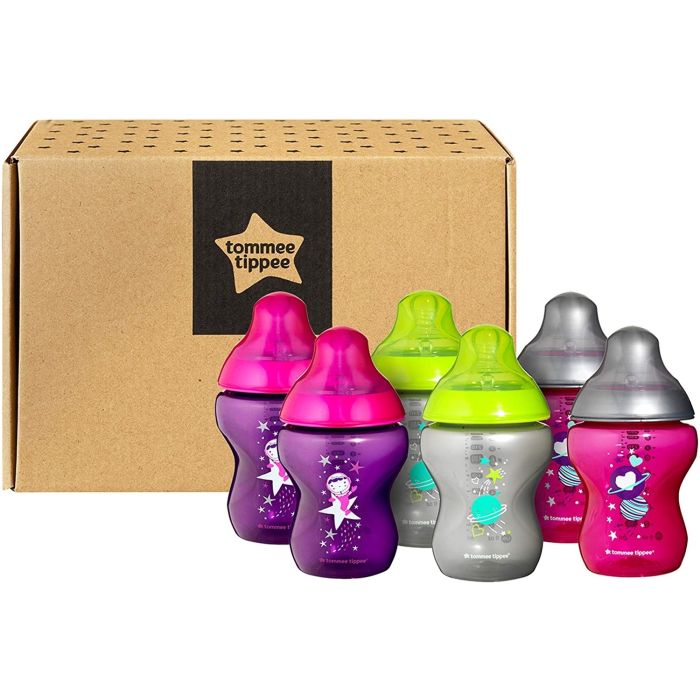 Lutipudelid Tommee Tippee, 0k+ 260ml 6 tk värviline