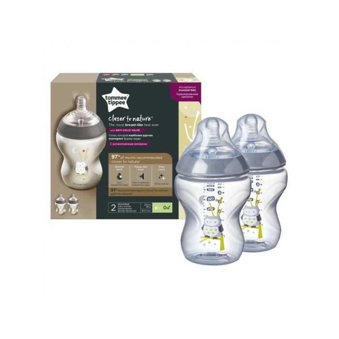 Lutipudelid Tommee Tippee, 0k+ 260ml 2 tk sinine