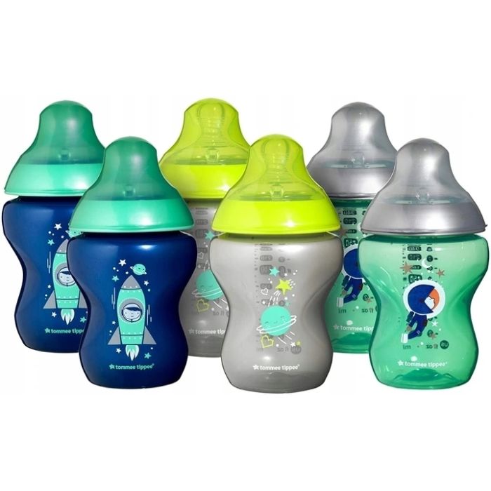 Lutipudelid Tommee Tippee, 0k+ 260ml 6 tk värviline