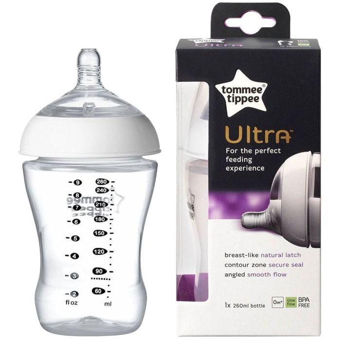 Lutipudel Tommee Tippee Ultra koos lutiga 0m+ 260ml 