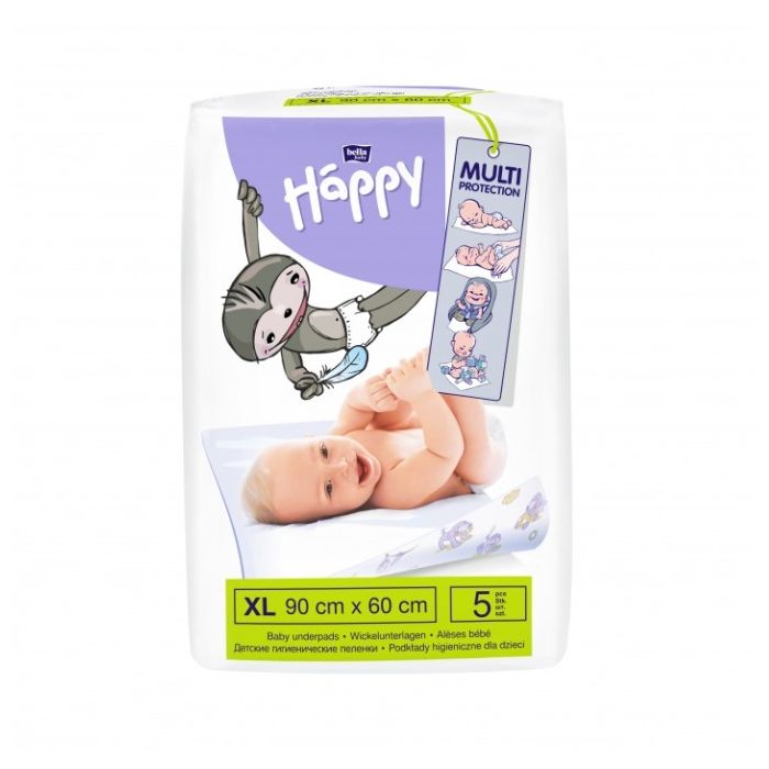 Ühekordsed vedelikukindlad aluslinad 60x90cm Bella XL, 5tk