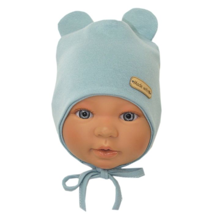 Beebi müts (kahekihiline) ja sall "Love" - mint