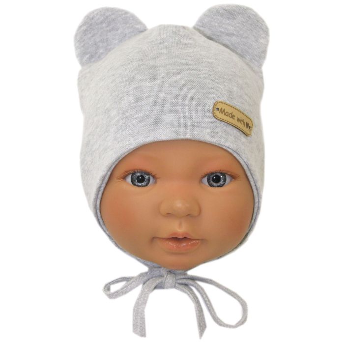 Beebi müts "Love" -Grey