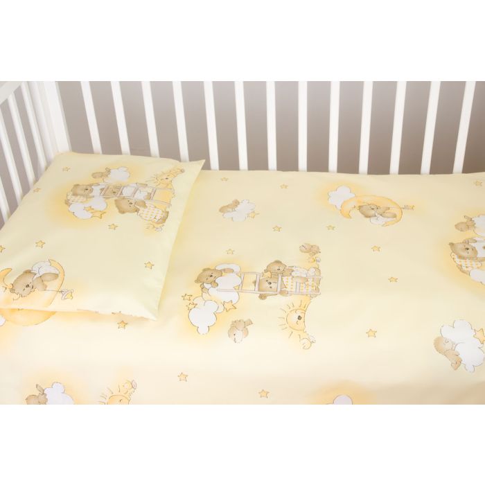 Voodipesu komplekt 135x100 "Pilved" kollane