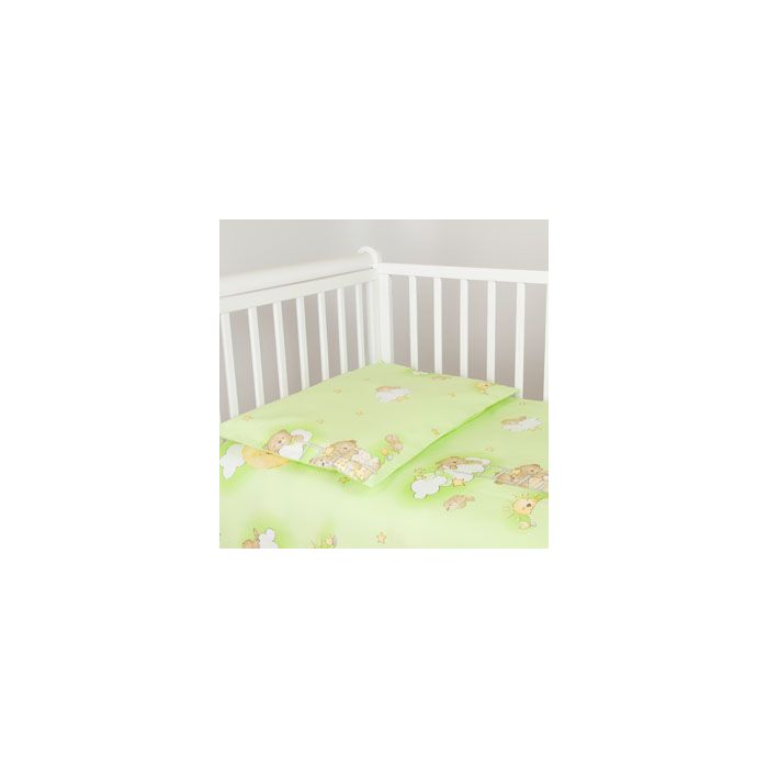 Voodipesu komplekt 135x100 "Pilved" roheline