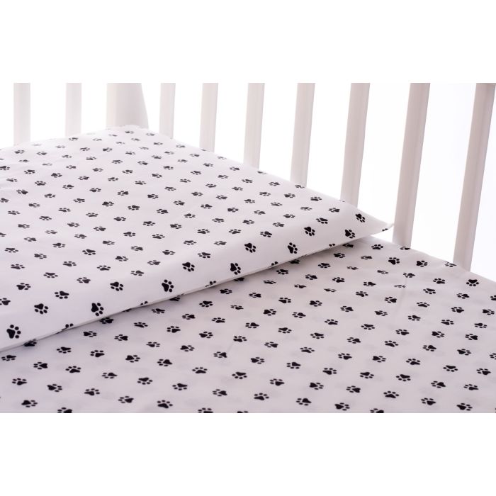 Beebi voodipesu 100x135 "Paws" valge