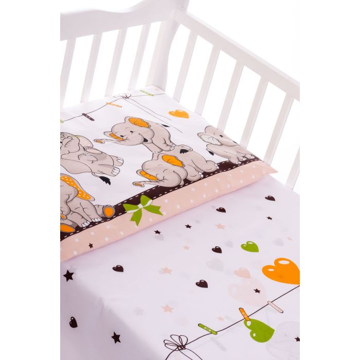 Beebi voodipesu 100x135 "Funny elephants" 