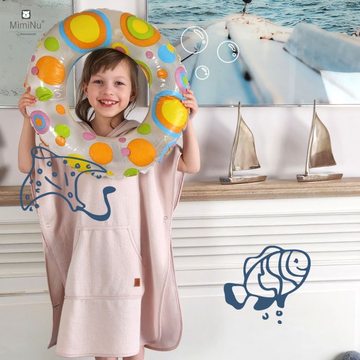 Pontšo laste / beebi rätik"Little swimmers" 0-4 aastat vana
