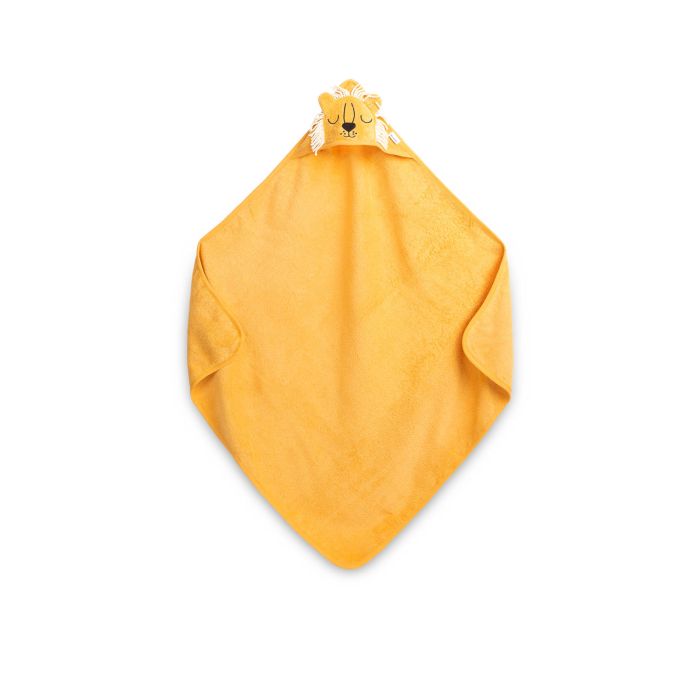 Rätik beebile kapuutsiga "Lion" 90x90 cm